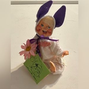 AnnaLee Mobilitee Doll Vintage Easter Bunny Kid Boy 1985